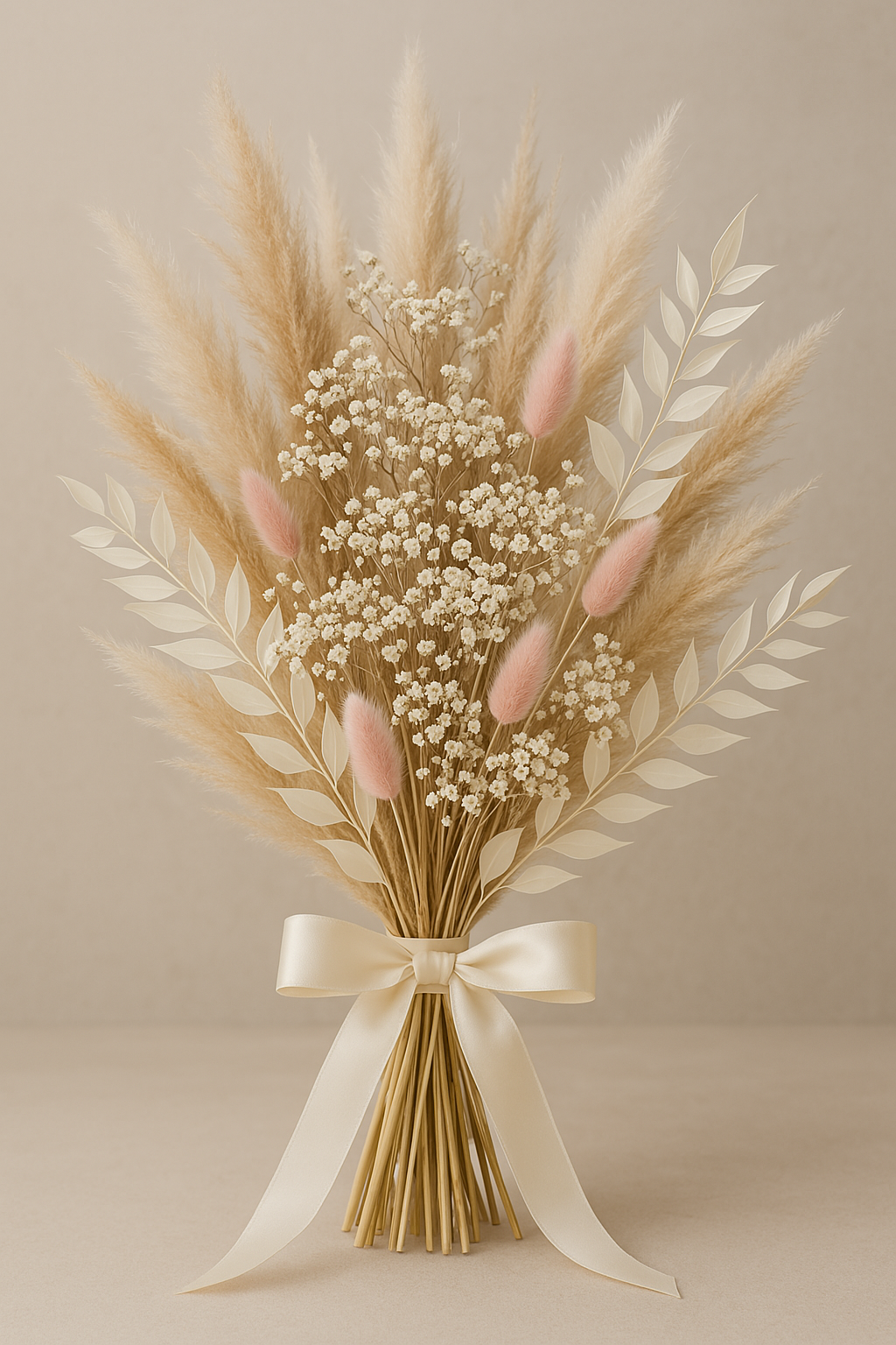 Trockenblumenstrauß „Rosé Dream“ | Romantischer Brautstrauß in Rosé & Natur