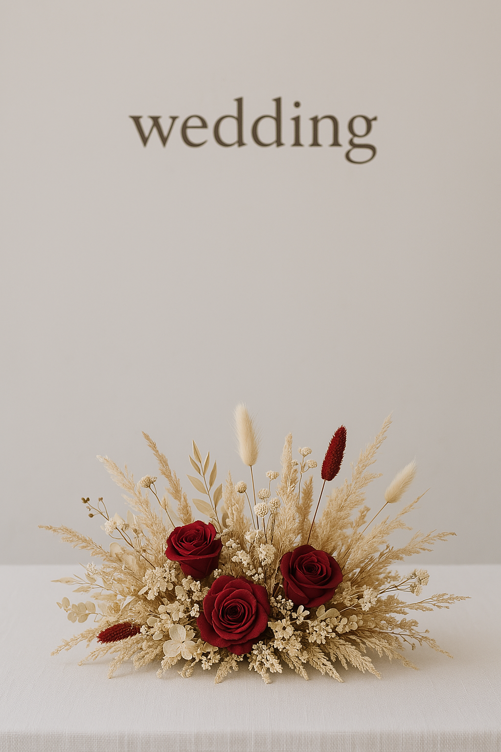 Tischgesteck „Crimson Elegance“