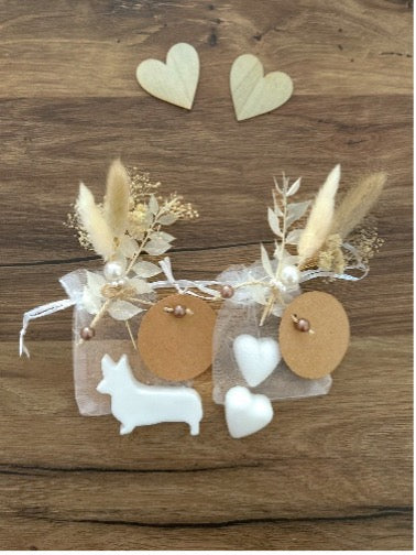 Gastgeschenk Seife im Organza-Säckchen | Individuell & handgemacht